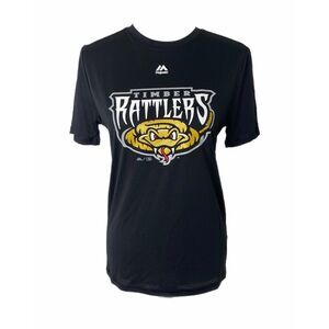 Majestic Boy's Shirt Black Timber Rattlers Baseball Cool Base Evolution Size XL